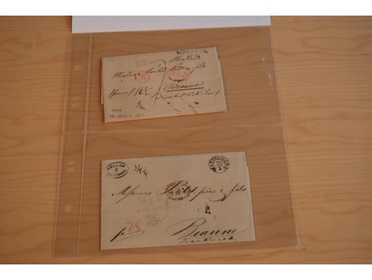 1800/70 (ca.), über 800 Vorphila- und (wenig) Dienstbriefe, dabei viel interessantes Material, Transit- und Militärbriefe; zu