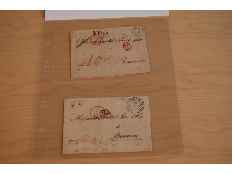 1800/70 (ca.), über 800 Vorphila- und (wenig) Dienstbriefe, dabei viel interessantes Material, Transit- und Militärbriefe; zu
