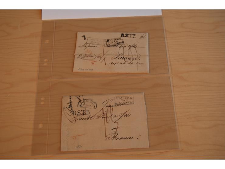 1800/70 (ca.), über 800 Vorphila- und (wenig) Dienstbriefe, dabei viel interessantes Material, Transit- und Militärbriefe; zu