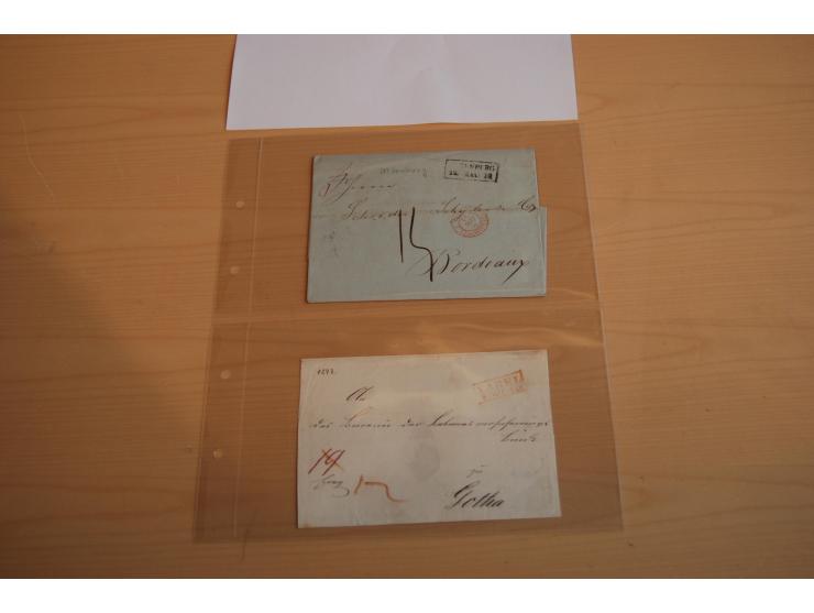 1800/70 (ca.), über 800 Vorphila- und (wenig) Dienstbriefe, dabei viel interessantes Material, Transit- und Militärbriefe; zu