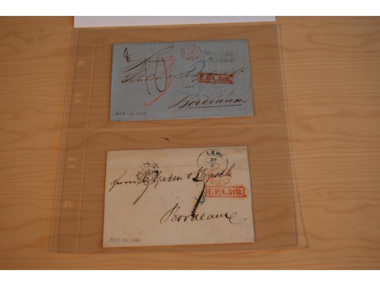 1800/70 (ca.), über 800 Vorphila- und (wenig) Dienstbriefe, dabei viel interessantes Material, Transit- und Militärbriefe; zu