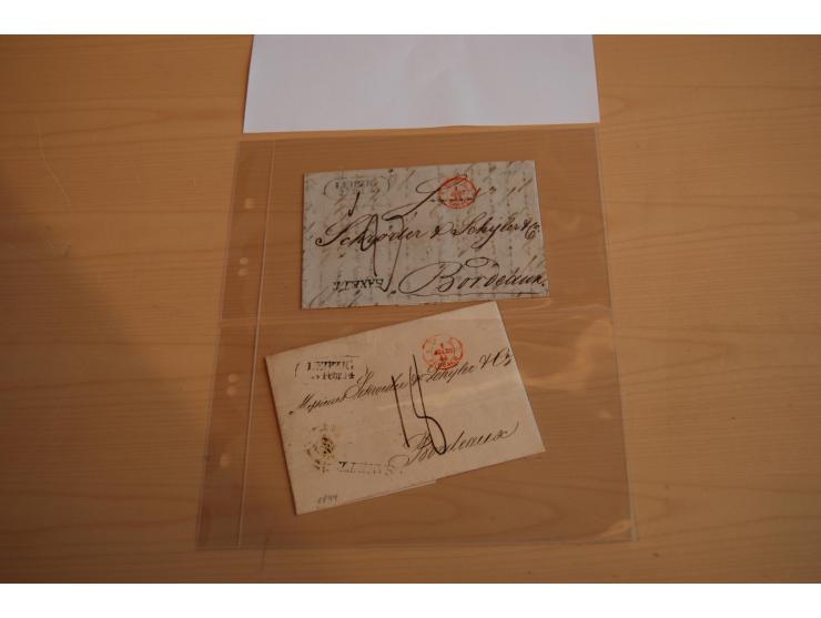 1800/70 (ca.), über 800 Vorphila- und (wenig) Dienstbriefe, dabei viel interessantes Material, Transit- und Militärbriefe; zu