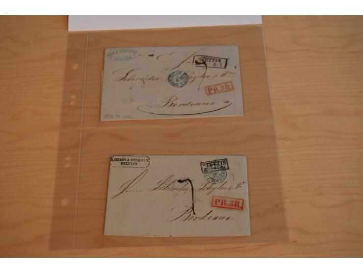 1800/70 (ca.), über 800 Vorphila- und (wenig) Dienstbriefe, dabei viel interessantes Material, Transit- und Militärbriefe; zu