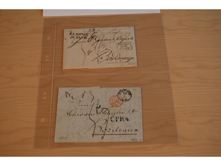1800/70 (ca.), über 800 Vorphila- und (wenig) Dienstbriefe, dabei viel interessantes Material, Transit- und Militärbriefe; zu