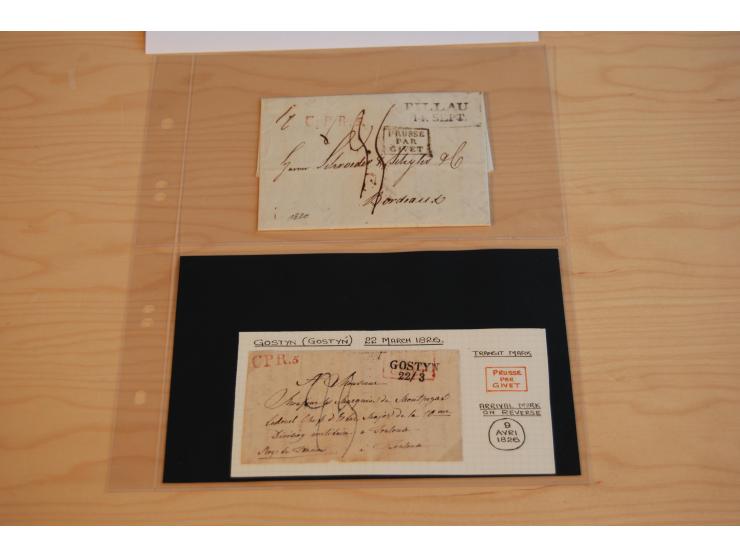 1800/70 (ca.), über 800 Vorphila- und (wenig) Dienstbriefe, dabei viel interessantes Material, Transit- und Militärbriefe; zu