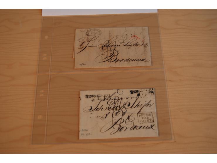1800/70 (ca.), über 800 Vorphila- und (wenig) Dienstbriefe, dabei viel interessantes Material, Transit- und Militärbriefe; zu