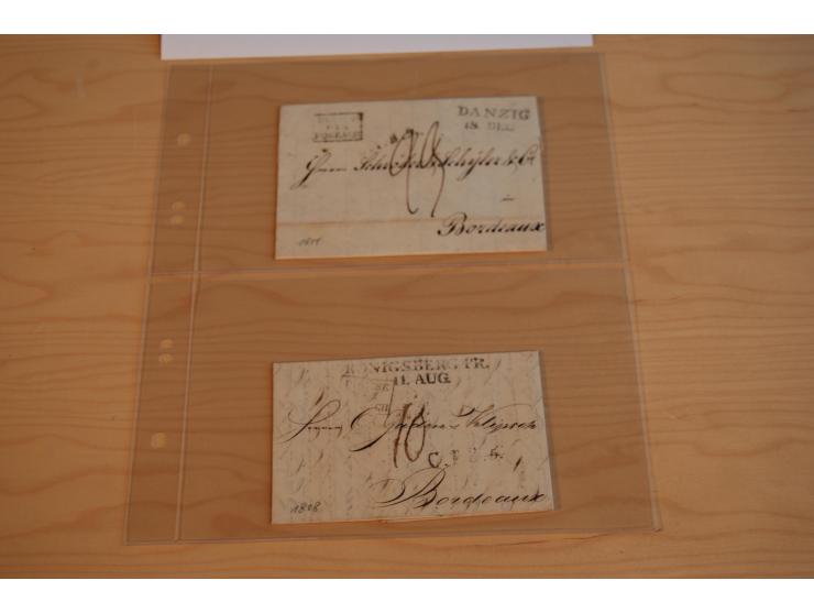 1800/70 (ca.), über 800 Vorphila- und (wenig) Dienstbriefe, dabei viel interessantes Material, Transit- und Militärbriefe; zu