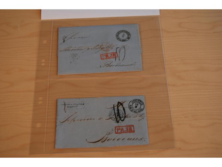1800/70 (ca.), über 800 Vorphila- und (wenig) Dienstbriefe, dabei viel interessantes Material, Transit- und Militärbriefe; zu