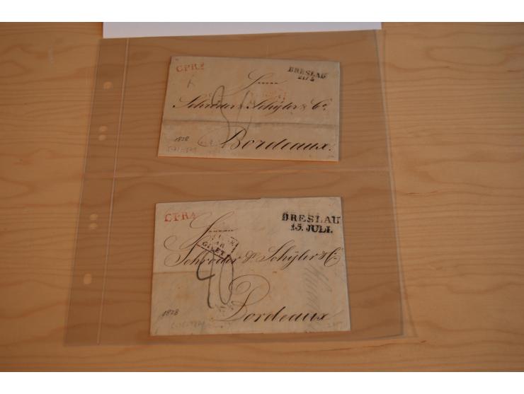 1800/70 (ca.), über 800 Vorphila- und (wenig) Dienstbriefe, dabei viel interessantes Material, Transit- und Militärbriefe; zu