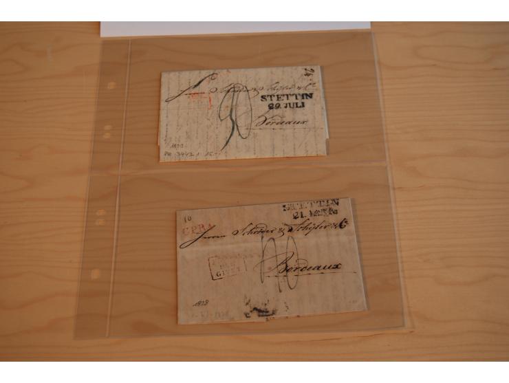 1800/70 (ca.), über 800 Vorphila- und (wenig) Dienstbriefe, dabei viel interessantes Material, Transit- und Militärbriefe; zu