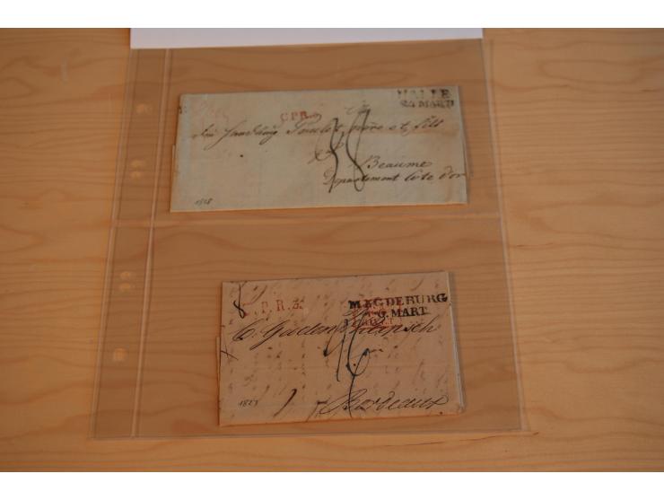 1800/70 (ca.), über 800 Vorphila- und (wenig) Dienstbriefe, dabei viel interessantes Material, Transit- und Militärbriefe; zu