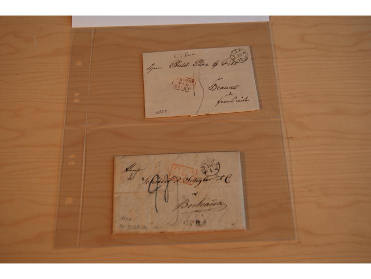 1800/70 (ca.), über 800 Vorphila- und (wenig) Dienstbriefe, dabei viel interessantes Material, Transit- und Militärbriefe; zu