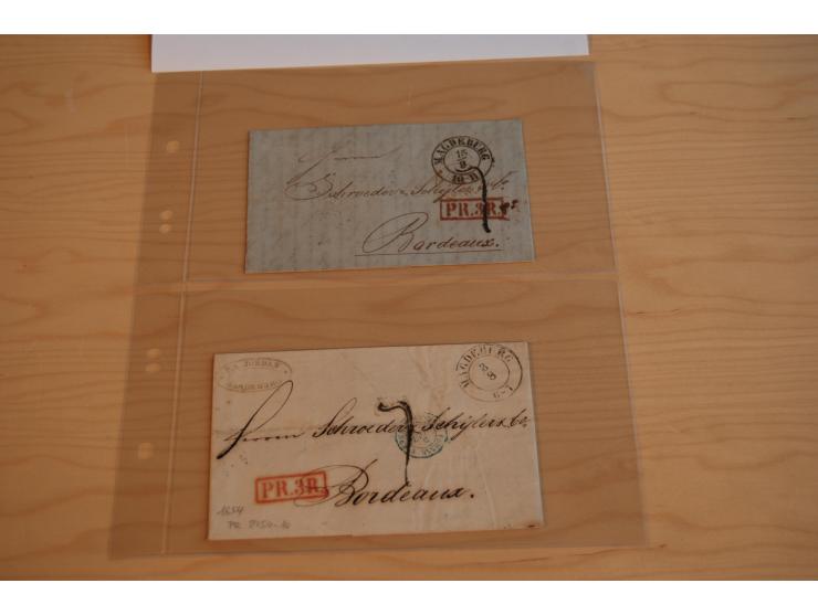 1800/70 (ca.), über 800 Vorphila- und (wenig) Dienstbriefe, dabei viel interessantes Material, Transit- und Militärbriefe; zu