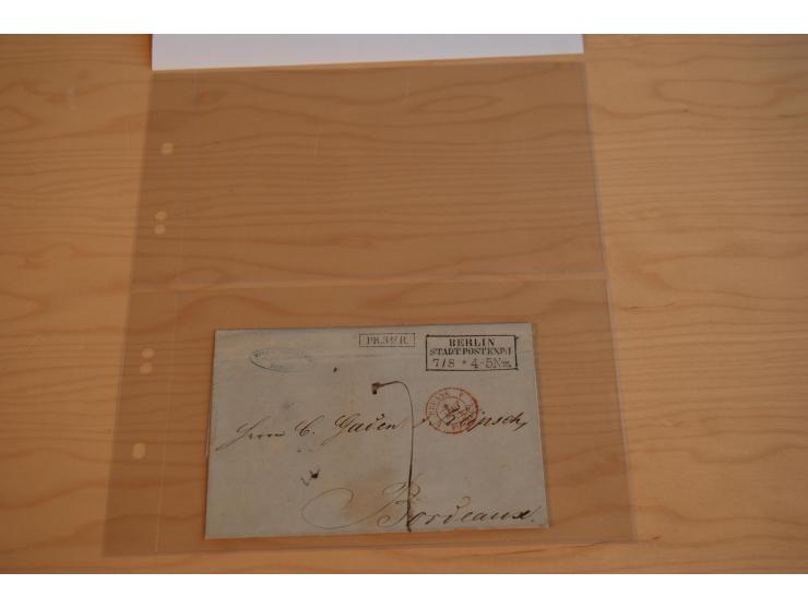 1800/70 (ca.), über 800 Vorphila- und (wenig) Dienstbriefe, dabei viel interessantes Material, Transit- und Militärbriefe; zu