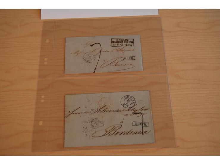 1800/70 (ca.), über 800 Vorphila- und (wenig) Dienstbriefe, dabei viel interessantes Material, Transit- und Militärbriefe; zu