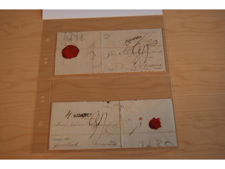 1800/70 (ca.), über 800 Vorphila- und (wenig) Dienstbriefe, dabei viel interessantes Material, Transit- und Militärbriefe; zu