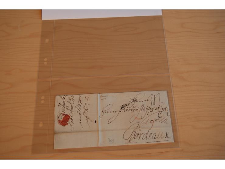 1800/70 (ca.), über 800 Vorphila- und (wenig) Dienstbriefe, dabei viel interessantes Material, Transit- und Militärbriefe; zu