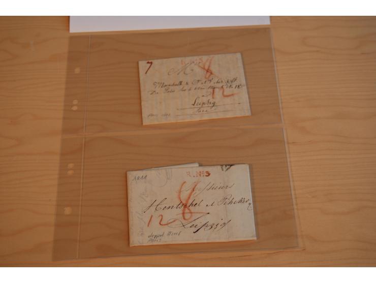 1800/70 (ca.), über 800 Vorphila- und (wenig) Dienstbriefe, dabei viel interessantes Material, Transit- und Militärbriefe; zu
