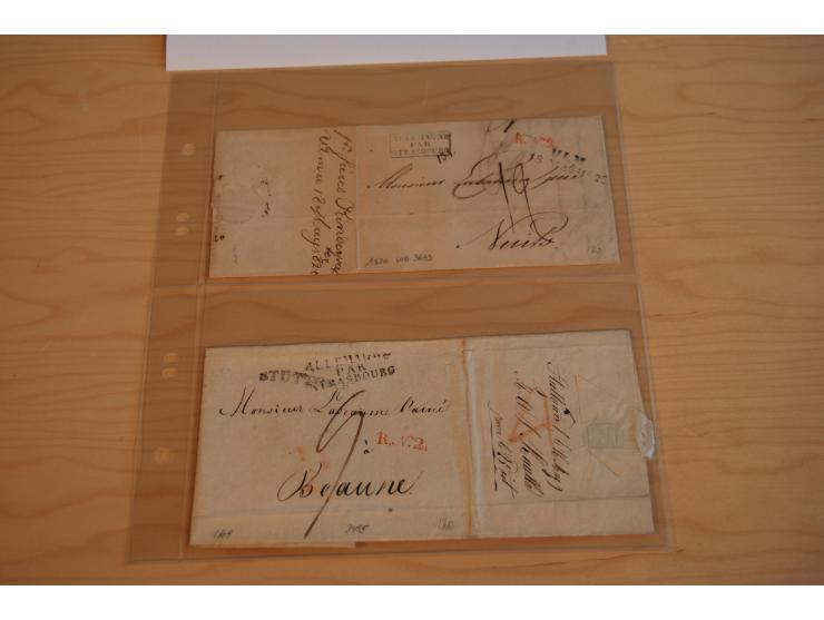 1800/70 (ca.), über 800 Vorphila- und (wenig) Dienstbriefe, dabei viel interessantes Material, Transit- und Militärbriefe; zu
