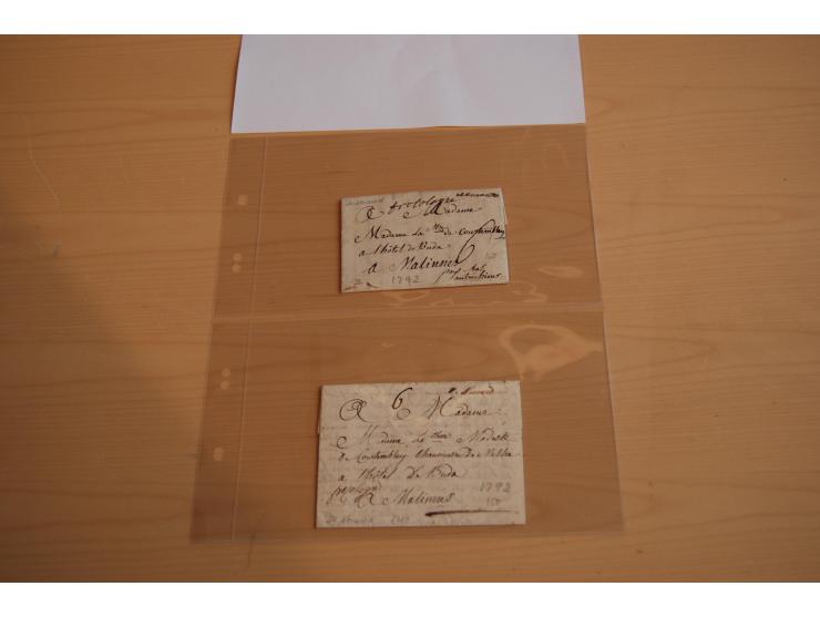 1800/70 (ca.), über 800 Vorphila- und (wenig) Dienstbriefe, dabei viel interessantes Material, Transit- und Militärbriefe; zu