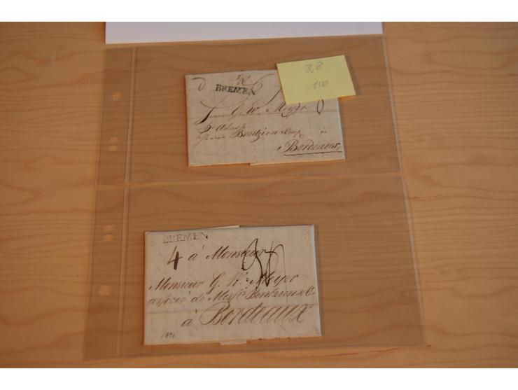 1800/70 (ca.), über 800 Vorphila- und (wenig) Dienstbriefe, dabei viel interessantes Material, Transit- und Militärbriefe; zu