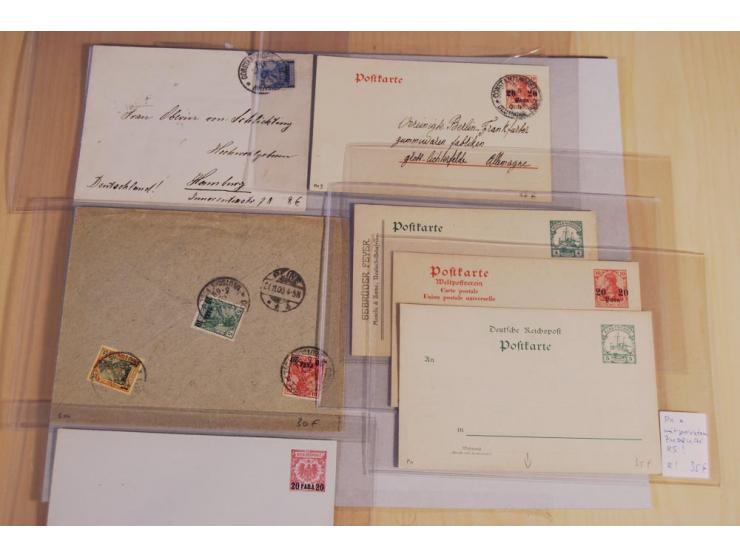 1897/1919, ca. 125 Briefe, Karten und GSK, dabei R-Briefe, Ansichtskarten, Auslandspost und interessante Stempel, unterschied