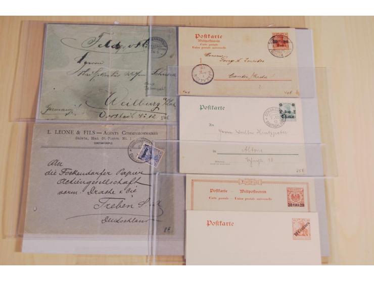 1897/1919, ca. 125 Briefe, Karten und GSK, dabei R-Briefe, Ansichtskarten, Auslandspost und interessante Stempel, unterschied