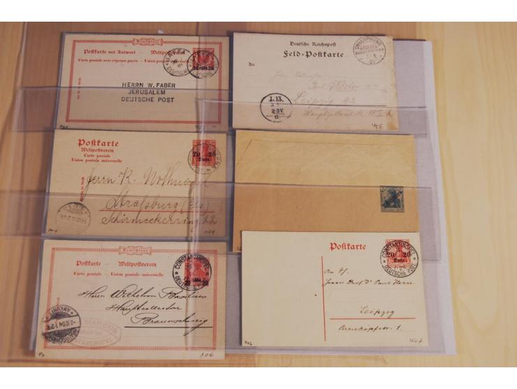 1897/1919, ca. 125 Briefe, Karten und GSK, dabei R-Briefe, Ansichtskarten, Auslandspost und interessante Stempel, unterschied