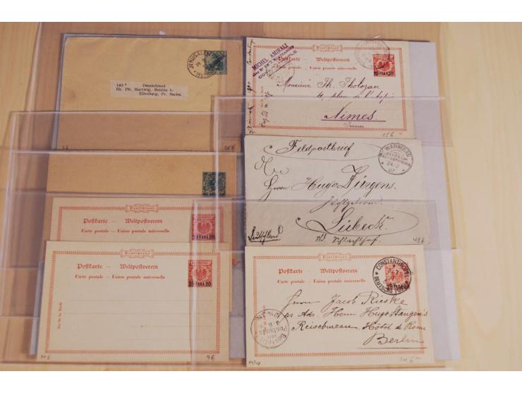 1897/1919, ca. 125 Briefe, Karten und GSK, dabei R-Briefe, Ansichtskarten, Auslandspost und interessante Stempel, unterschied