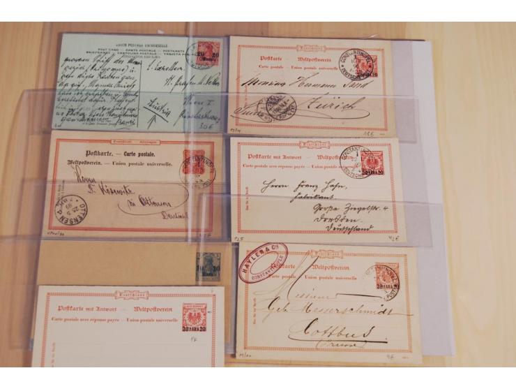 1897/1919, ca. 125 Briefe, Karten und GSK, dabei R-Briefe, Ansichtskarten, Auslandspost und interessante Stempel, unterschied