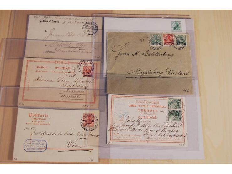 1897/1919, ca. 125 Briefe, Karten und GSK, dabei R-Briefe, Ansichtskarten, Auslandspost und interessante Stempel, unterschied