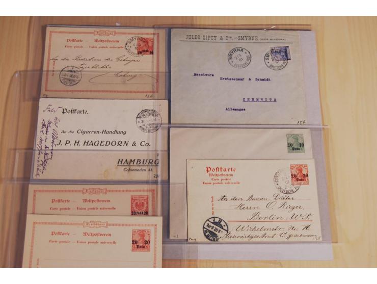 1897/1919, ca. 125 Briefe, Karten und GSK, dabei R-Briefe, Ansichtskarten, Auslandspost und interessante Stempel, unterschied