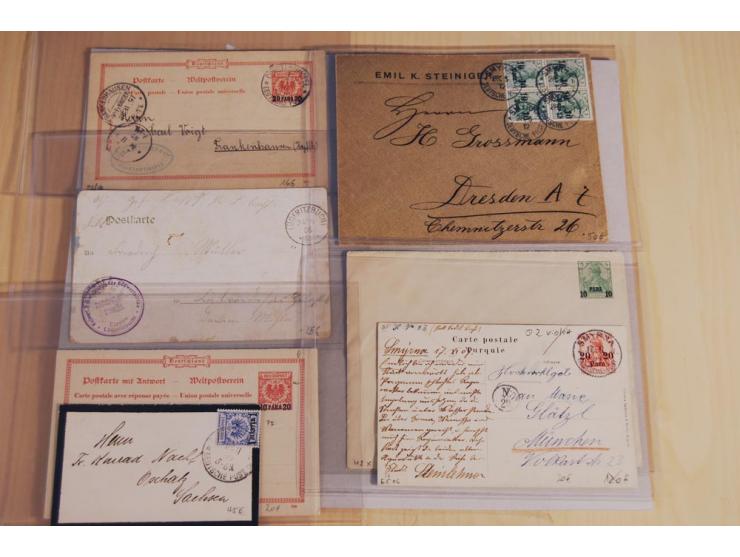 1897/1919, ca. 125 Briefe, Karten und GSK, dabei R-Briefe, Ansichtskarten, Auslandspost und interessante Stempel, unterschied