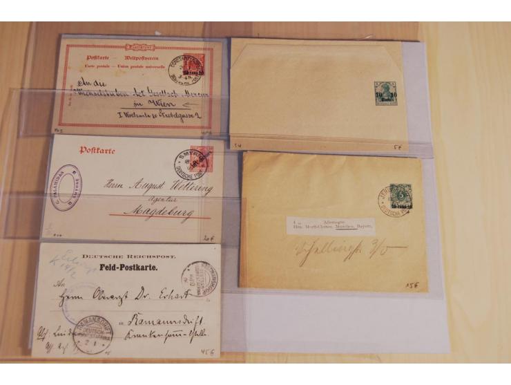 1897/1919, ca. 125 Briefe, Karten und GSK, dabei R-Briefe, Ansichtskarten, Auslandspost und interessante Stempel, unterschied