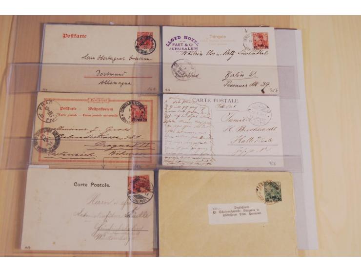 1897/1919, ca. 125 Briefe, Karten und GSK, dabei R-Briefe, Ansichtskarten, Auslandspost und interessante Stempel, unterschied