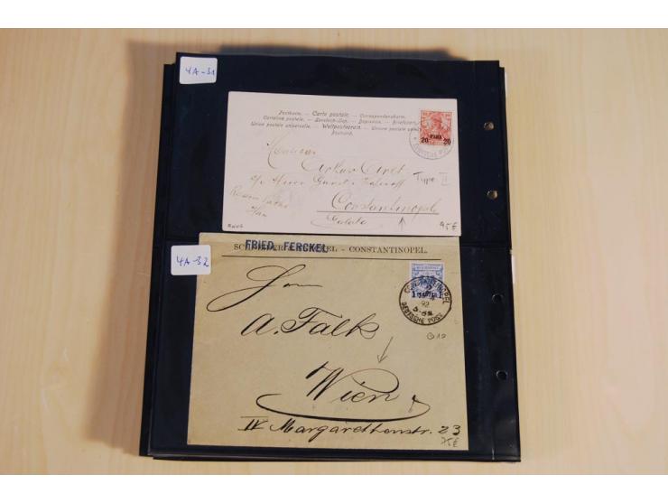 1900/16, fast nur bessere Belege mit interessanten Stempeln, R-Briefen, GSK und besonderen Verwendungen, u.a. R-Warenprobe-Ta