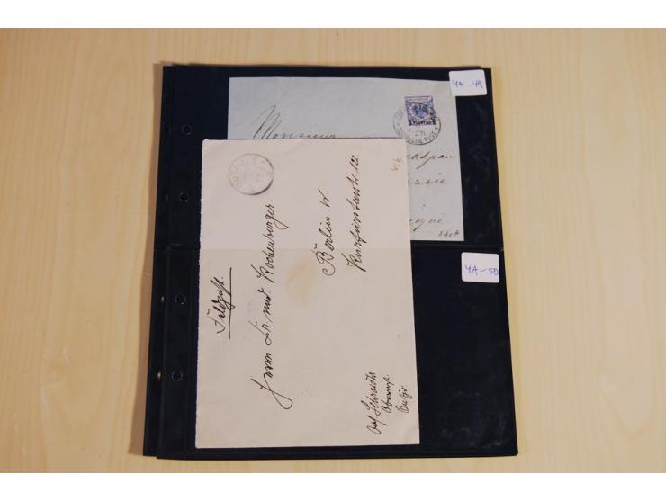 1900/16, fast nur bessere Belege mit interessanten Stempeln, R-Briefen, GSK und besonderen Verwendungen, u.a. R-Warenprobe-Ta