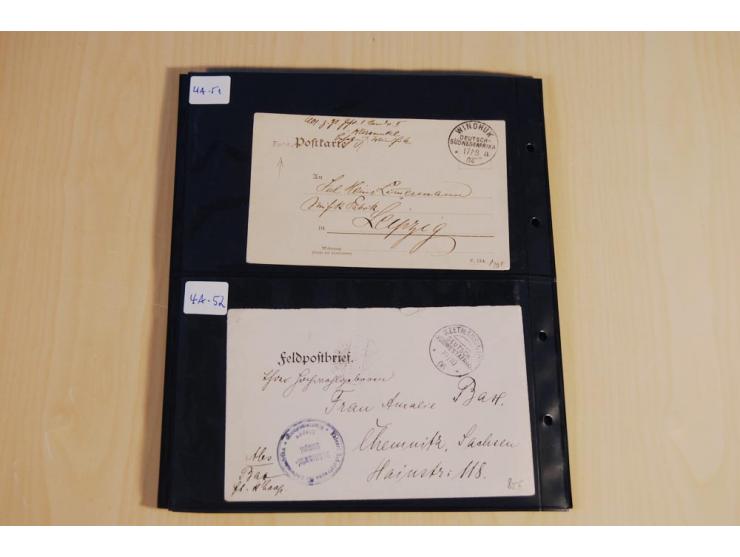 1900/16, fast nur bessere Belege mit interessanten Stempeln, R-Briefen, GSK und besonderen Verwendungen, u.a. R-Warenprobe-Ta