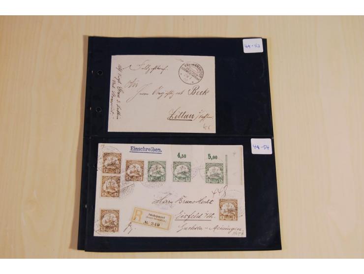 1900/16, fast nur bessere Belege mit interessanten Stempeln, R-Briefen, GSK und besonderen Verwendungen, u.a. R-Warenprobe-Ta