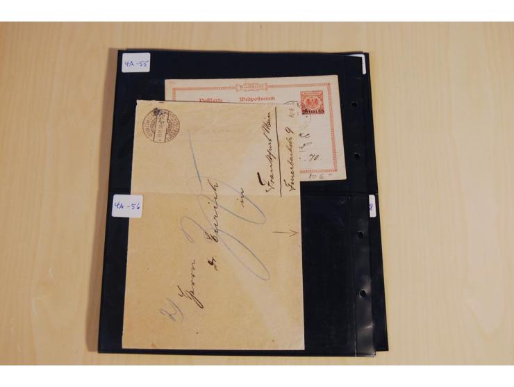 1900/16, fast nur bessere Belege mit interessanten Stempeln, R-Briefen, GSK und besonderen Verwendungen, u.a. R-Warenprobe-Ta
