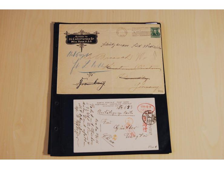 1900/16, fast nur bessere Belege mit interessanten Stempeln, R-Briefen, GSK und besonderen Verwendungen, u.a. R-Warenprobe-Ta