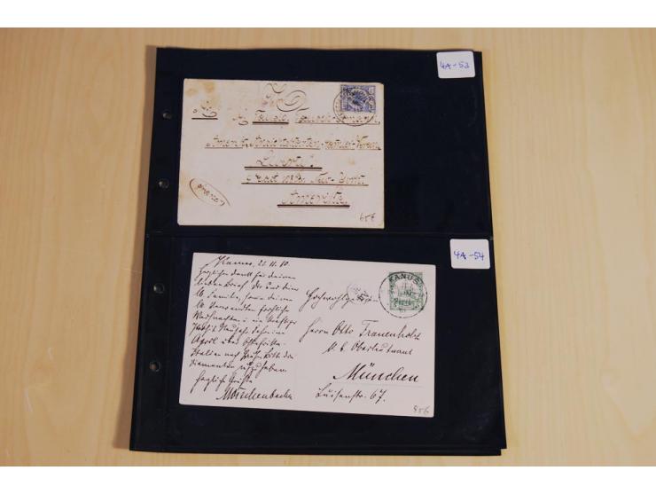 1900/16, fast nur bessere Belege mit interessanten Stempeln, R-Briefen, GSK und besonderen Verwendungen, u.a. R-Warenprobe-Ta