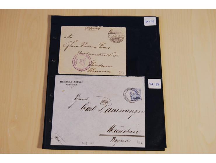 1900/16, fast nur bessere Belege mit interessanten Stempeln, R-Briefen, GSK und besonderen Verwendungen, u.a. R-Warenprobe-Ta