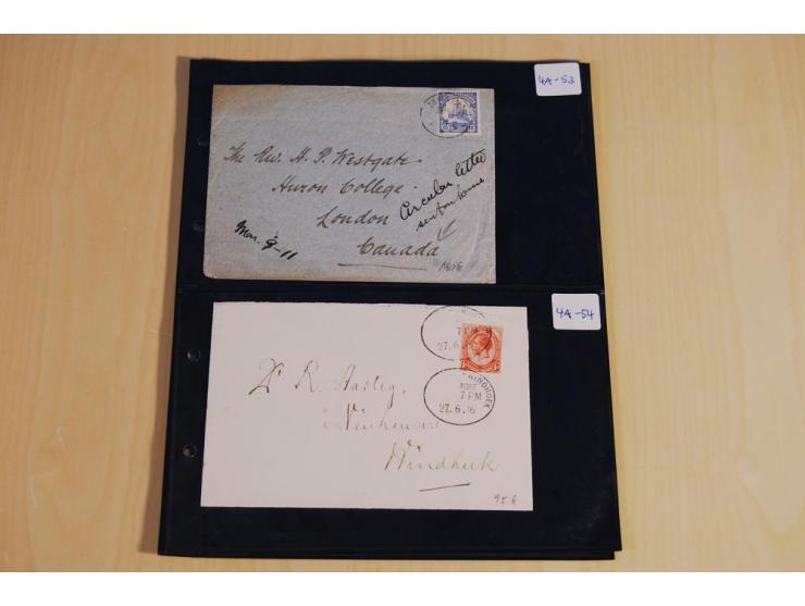 1900/16, fast nur bessere Belege mit interessanten Stempeln, R-Briefen, GSK und besonderen Verwendungen, u.a. R-Warenprobe-Ta