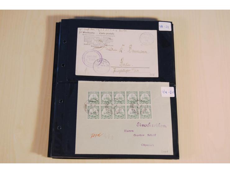1900/16, fast nur bessere Belege mit interessanten Stempeln, R-Briefen, GSK und besonderen Verwendungen, u.a. R-Warenprobe-Ta