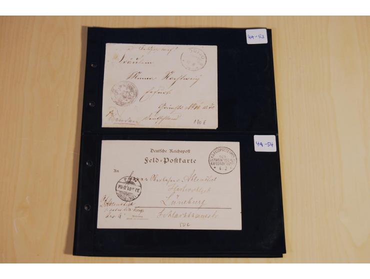 1900/16, fast nur bessere Belege mit interessanten Stempeln, R-Briefen, GSK und besonderen Verwendungen, u.a. R-Warenprobe-Ta