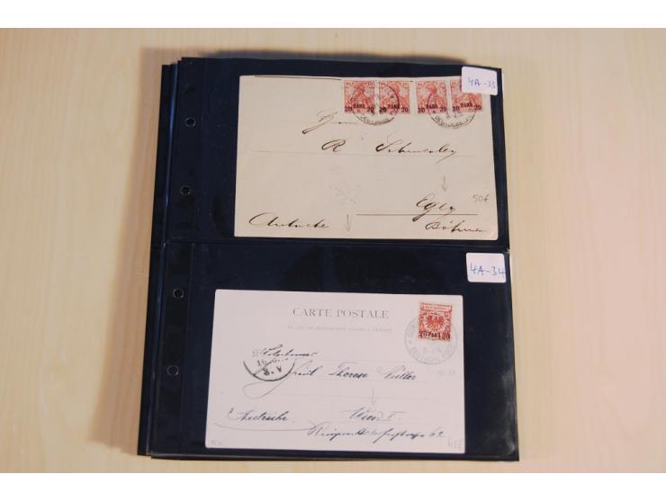 1900/16, fast nur bessere Belege mit interessanten Stempeln, R-Briefen, GSK und besonderen Verwendungen, u.a. R-Warenprobe-Ta
