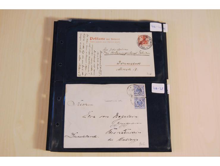 1900/16, fast nur bessere Belege mit interessanten Stempeln, R-Briefen, GSK und besonderen Verwendungen, u.a. R-Warenprobe-Ta