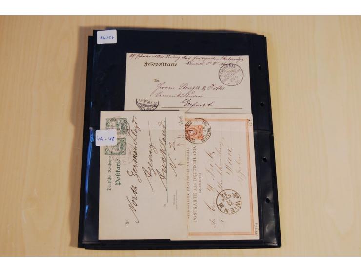 1900/16, fast nur bessere Belege mit interessanten Stempeln, R-Briefen, GSK und besonderen Verwendungen, u.a. R-Warenprobe-Ta