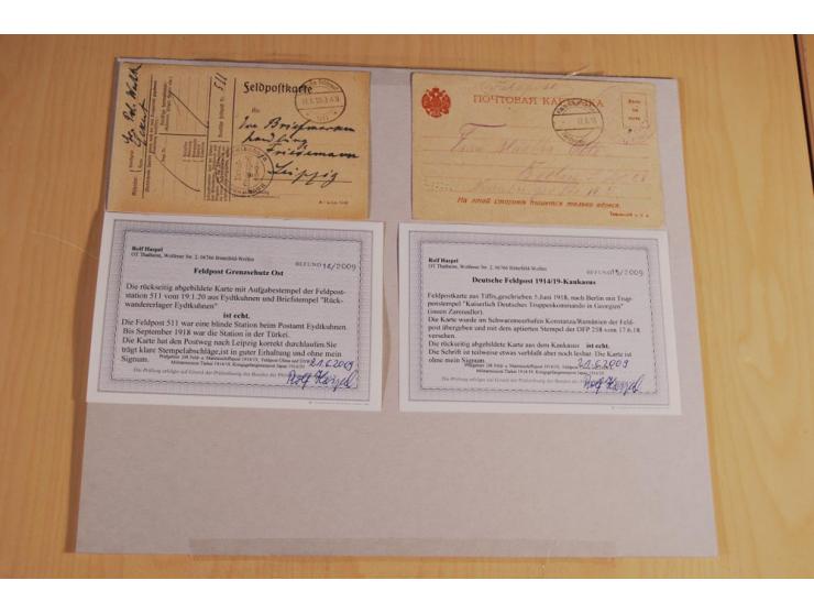 MILITÄR-MISSION: 1914/18, interessanter Posten Briefe und Karten, dabei ALEPPO, BOSANTI, BIR ES SEBA, DAMASKUS, JERUSALEM, MA